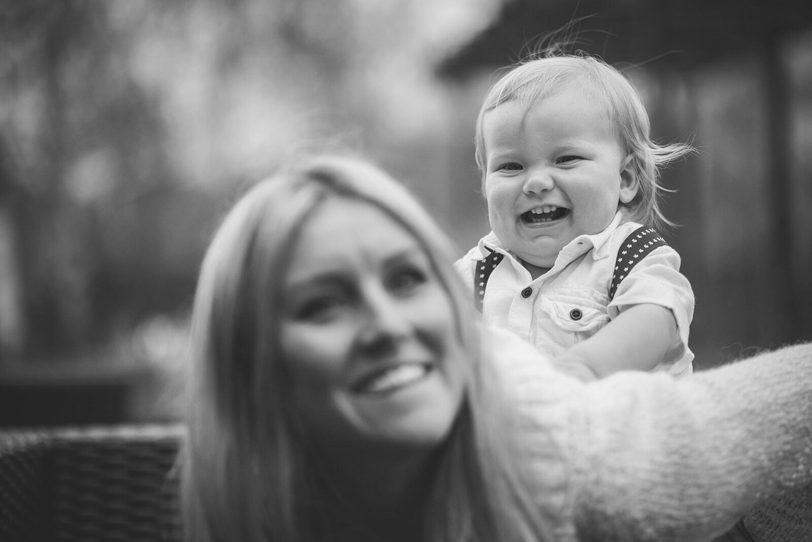 Lincoln Natural Family Photography Beautiful picture of a mum playing with her toddler